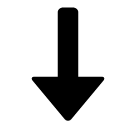 SoftBank downwards black arrow emoji image