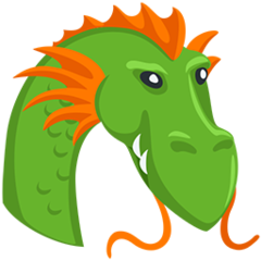 Facebook Messenger dragon face emoji image