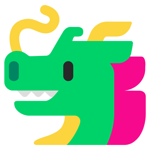 Microsoft dragon face emoji image