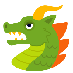 Skype dragon face emoji image