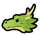 SoftBank dragon face emoji image