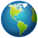 Whatsapp earth globe americas emoji image