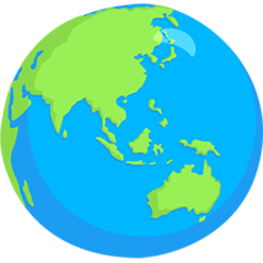 Facebook Messenger earth globe asia-australia emoji image
