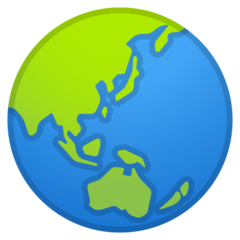 Google earth globe asia-australia emoji image