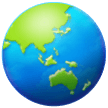 Samsung earth globe asia-australia emoji image