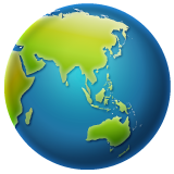 Whatsapp earth globe asia-australia emoji image
