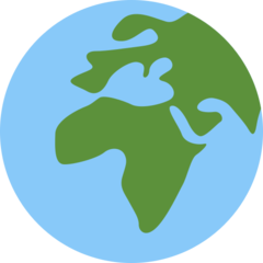 Twitter earth globe europe-africa emoji image