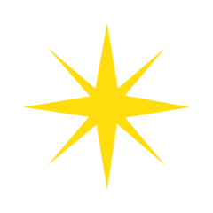 Emojidex eight pointed black star emoji image