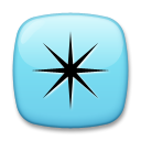 LG eight pointed black star emoji image