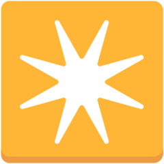 Mozilla eight pointed black star emoji image