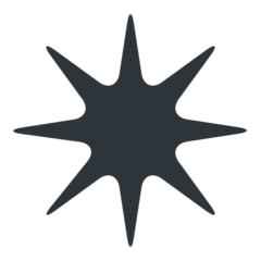 Twitter eight pointed black star emoji image