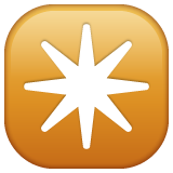 Whatsapp eight pointed black star emoji image