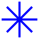 Docomo eight spoked asterisk emoji image