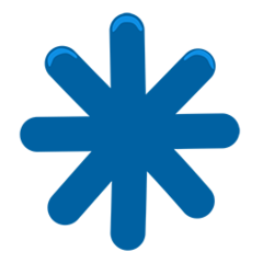 Facebook Messenger eight spoked asterisk emoji image