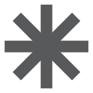 HTC eight spoked asterisk emoji image