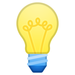 Google electric light bulb emoji image
