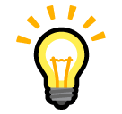 SoftBank electric light bulb emoji image