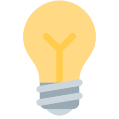 Twitter electric light bulb emoji image