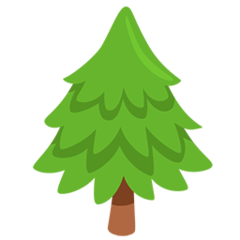 Facebook Messenger evergreen tree emoji image