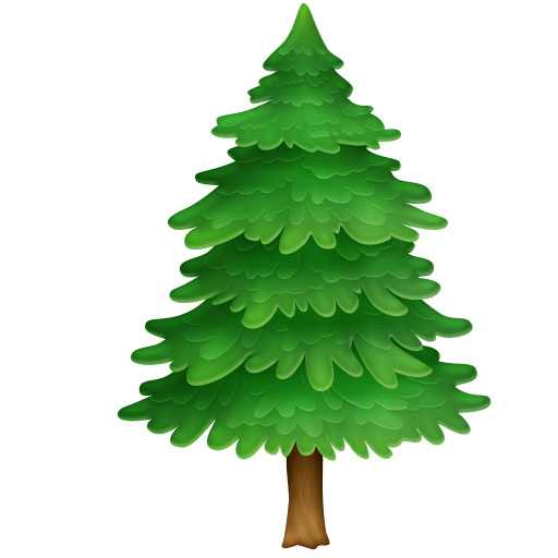 Facebook evergreen tree emoji image