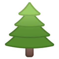 Google evergreen tree emoji image