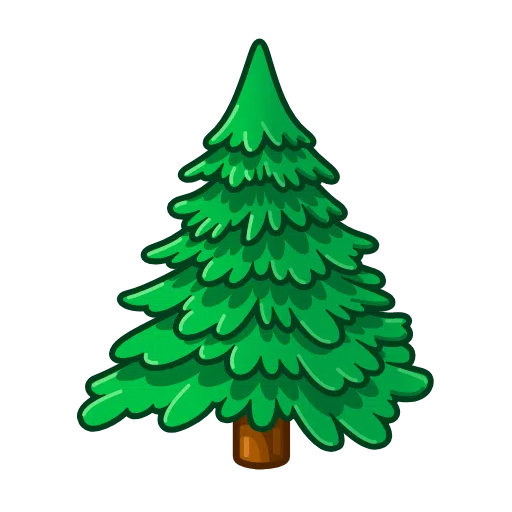 Telegram evergreen tree emoji image
