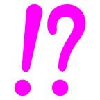 au by KDDI exclamation question mark emoji image