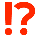 SoftBank exclamation question mark emoji image