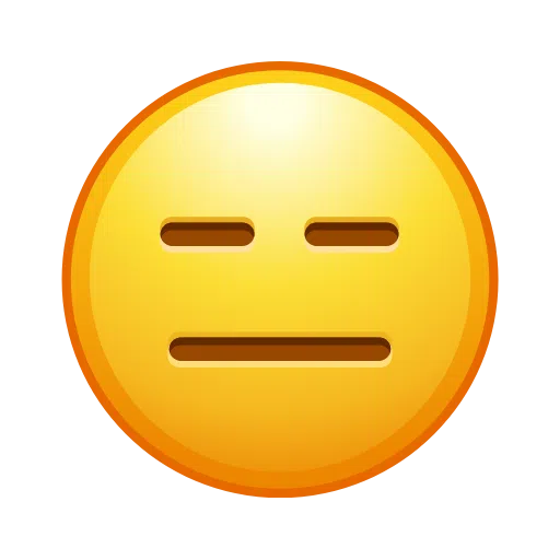 Telegram expressionless face emoji image