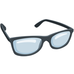 Facebook Messenger eyeglasses emoji image