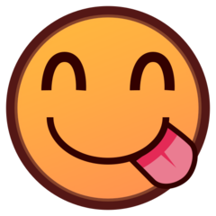 Emojidex face savouring delicious food emoji image