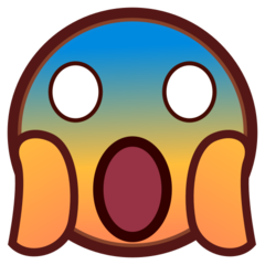 Emojidex face screaming in fear emoji image