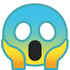Google face screaming in fear emoji image