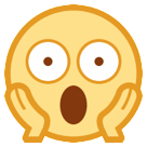 HTC face screaming in fear emoji image