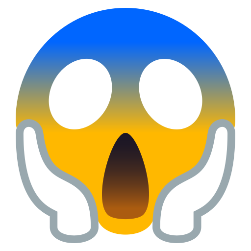 JoyPixels face screaming in fear emoji image