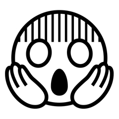 Noto Emoji Font face screaming in fear emoji image