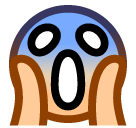 SoftBank face screaming in fear emoji image
