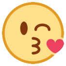 HTC face throwing a kiss emoji image