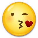 LG face throwing a kiss emoji image