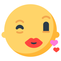 Mozilla face throwing a kiss emoji image