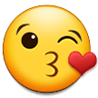 Samsung face throwing a kiss emoji image