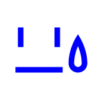 au by KDDI face with cold sweat emoji image
