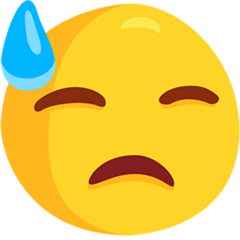 Facebook Messenger face with cold sweat emoji image