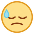 HTC face with cold sweat emoji image