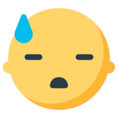 Mozilla face with cold sweat emoji image