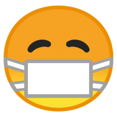 Google face with medical mask emoji image