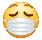 Huawei face with medical mask emoji image