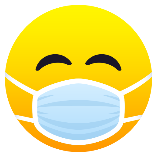 JoyPixels face with medical mask emoji image