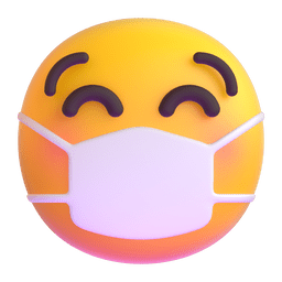Microsoft Teams face with medical mask emoji image