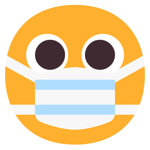 Microsoft face with medical mask emoji image